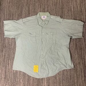 Vintage DSCP Garrison Collection Mens Size XXL Button Front Military Shirt Green